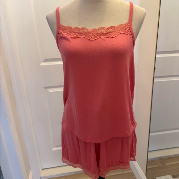 AUDEN MEDIUM PJ SET SHORTS TANK TOP CORAL - Picture 4 of 8